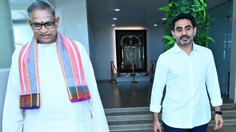 Nara Lokesh: మంత్రి లోకేష్‌తో చాగంటి కోటేశ్వరరావు భేటీ.. నైతిక విలువలతోనే విద్యా వికాసం