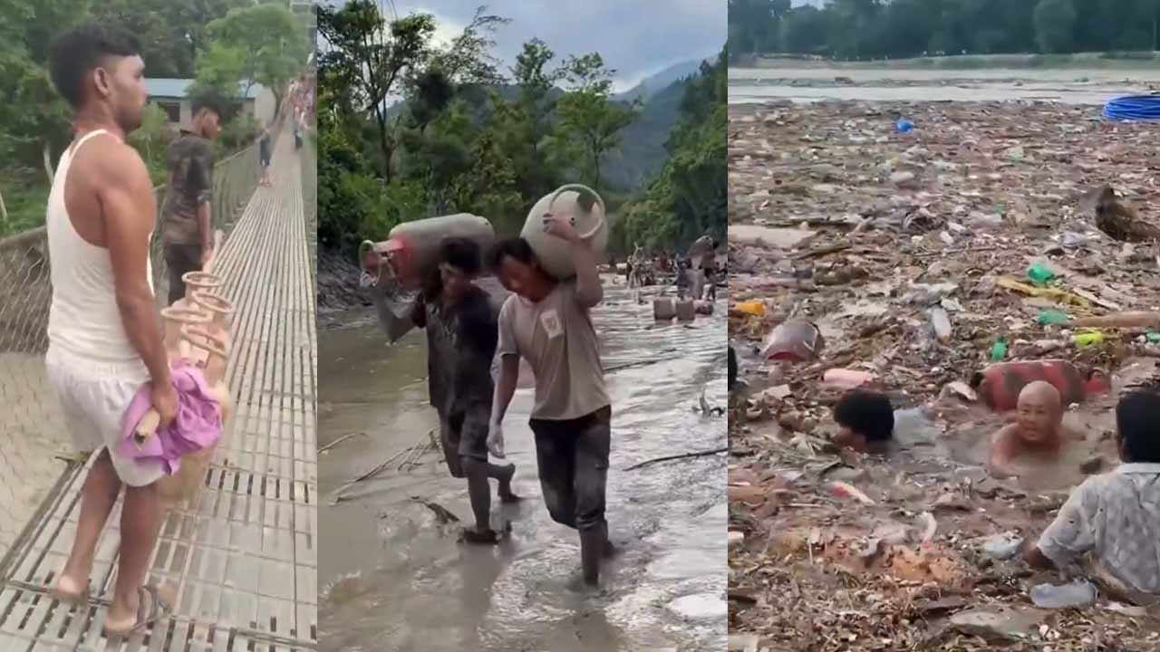 Nepal Floods: వరదల్లోనూ సిలిండర్ల కోసం నేపాలీల ఆరాటం.. ప్రాణాలను పణంగా పెట్టేంత గ్యాస్ కొరత ఎందుకు..?