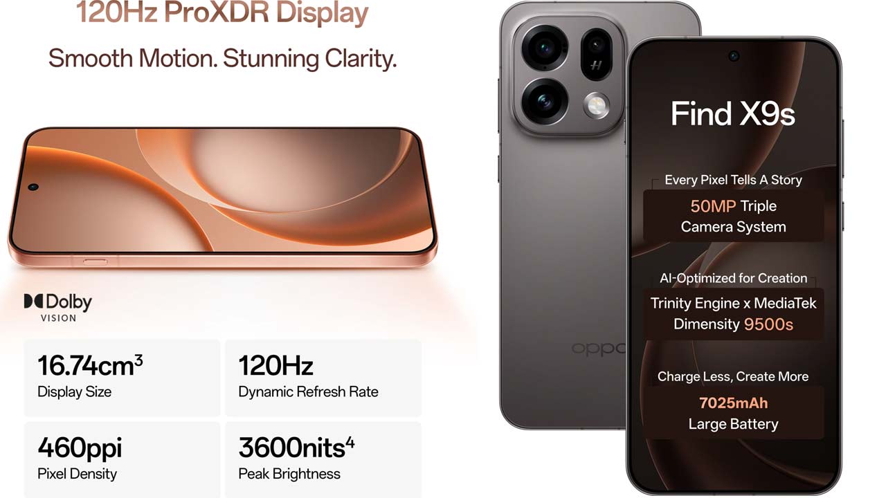 OPPO Find X9s: సగం ధరకే ఒప్పో Find X9s.. 12GB RAM, 50MP కెమెరా, 7025mAh బ్యాటరీతో ప్రీమియం 5G ఫోన్