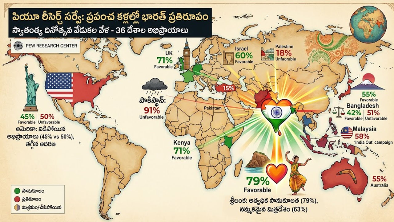 Survey: అమెరికా, శ్రీలంక నుంచి పాక్ వరకు.. భారత్‌ను ప్రేమించేది ఎవరు? ద్వేషించేది ఎవరు? సర్వేలో సంచలన నిజాలు..