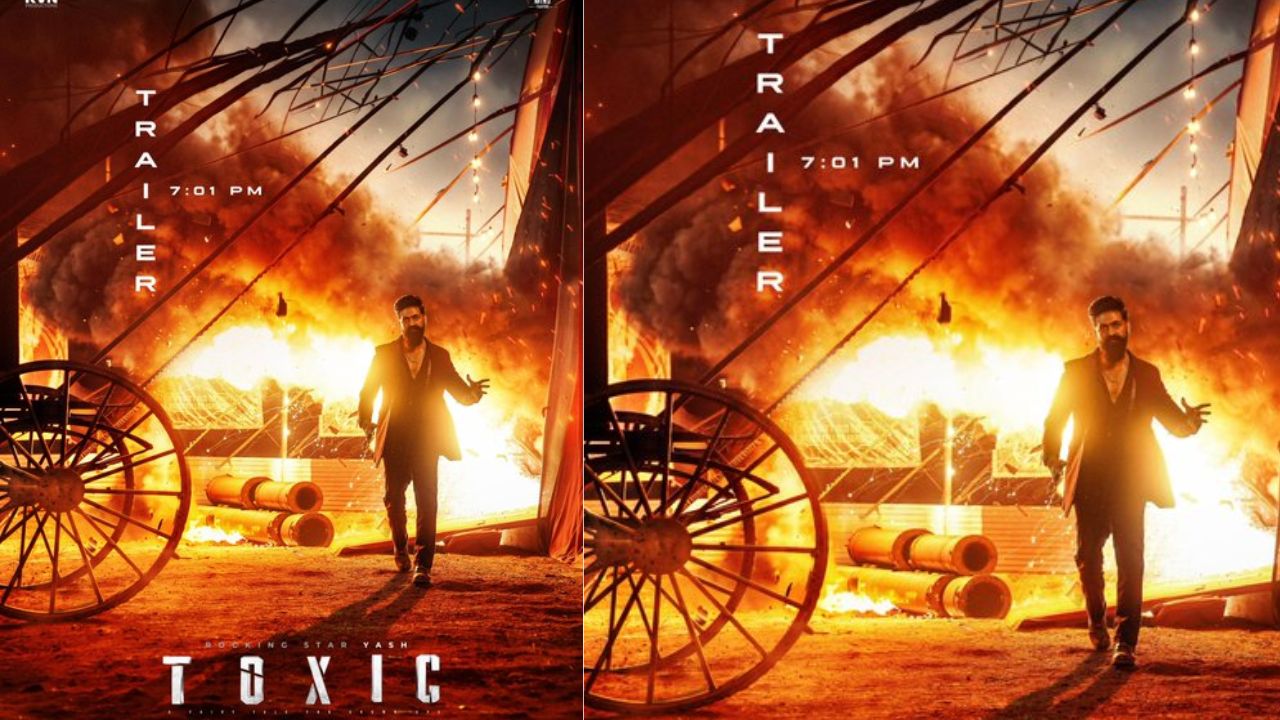 yash toxic movie trailer release time today 7 01 pm