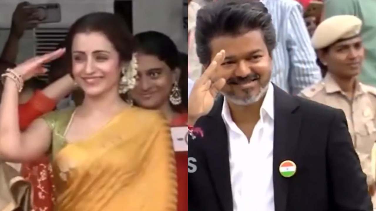 Trisha Krishnan: సీఎం విజయ్ జెండా ఆవిష్కరణ కార్యక్రమంలో త్రిష.. ఫ్రంట్ రోలో కూర్చుని సెల్యూట్