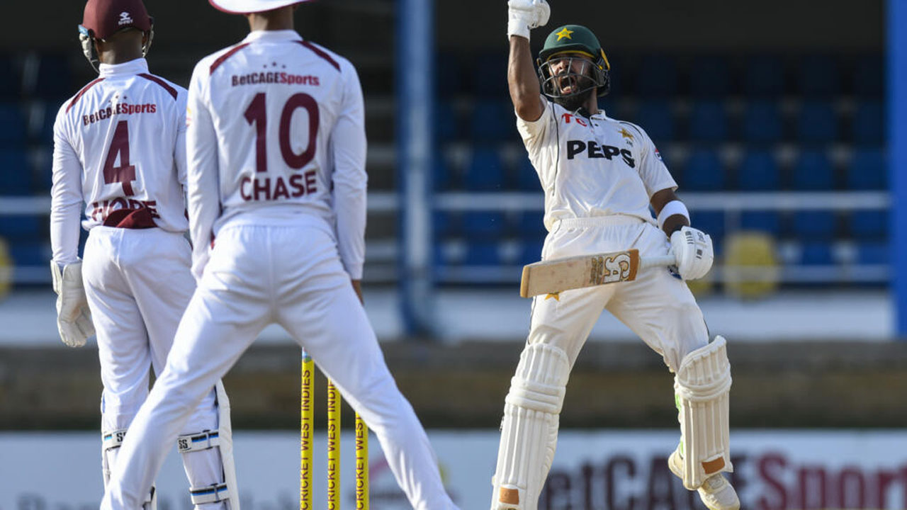 abdullah shafique 160 49 year pakistan record west indies