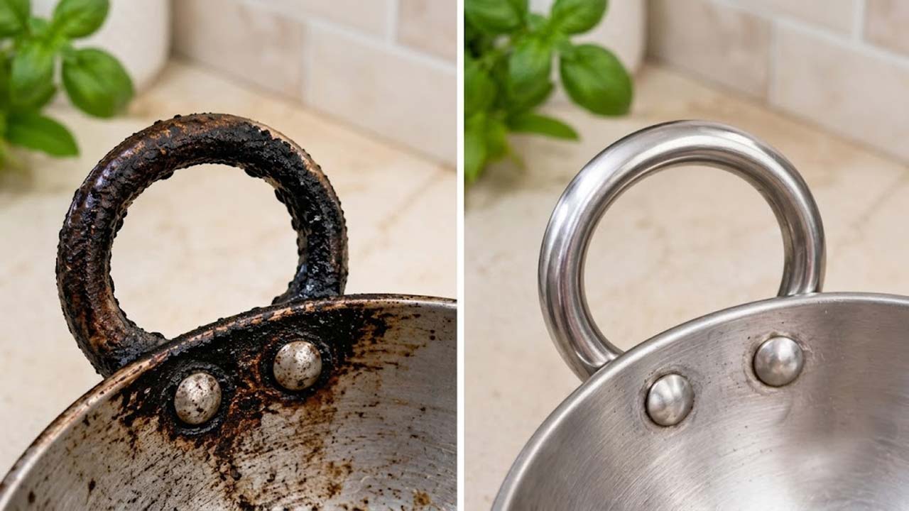 kadai handle grease cleaning tips