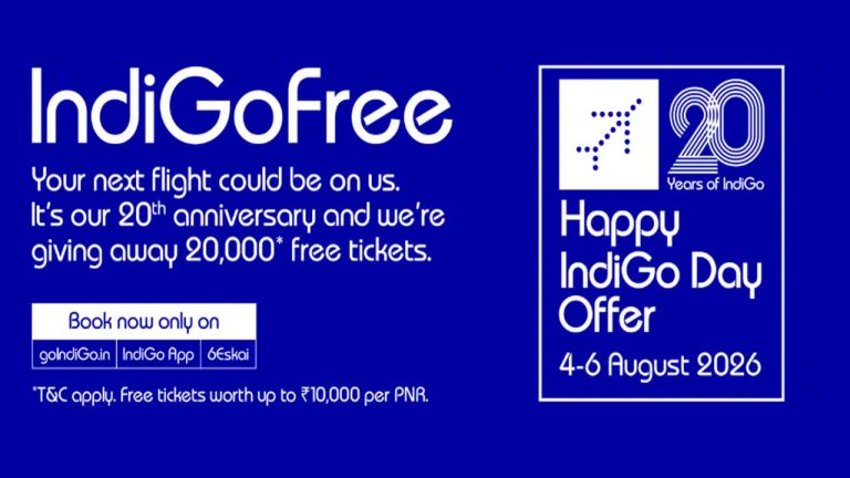 IndiGo Offer : ఇండిగో బంపర్ ఆఫర్.. 20 వేల ఉచిత టికెట్లు.!