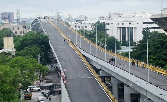 saidabad steel bridge construction complete hyderabad traffic
