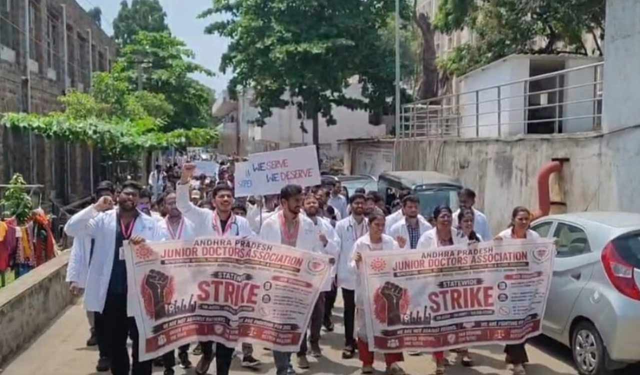 ap junior doctors strike stipend hike demand