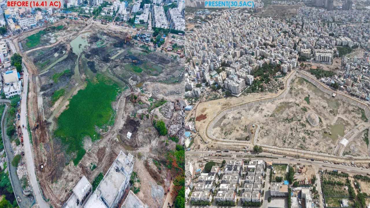 HYDRAA : మురుగు చెరువు నుంచి టూరిజం స్పాట్.. సున్నం చెరువు సరికొత్త లుక్.!