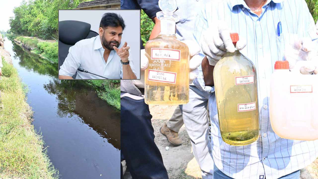 pawan kalyan serious over godavari pollution by andhra papers