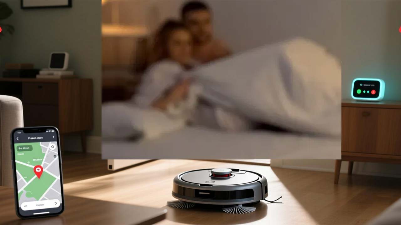 extra marital affair husband catches wife with robot vacuum camera taiwan