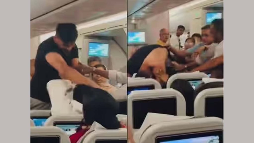 Flight Fight Video Viral