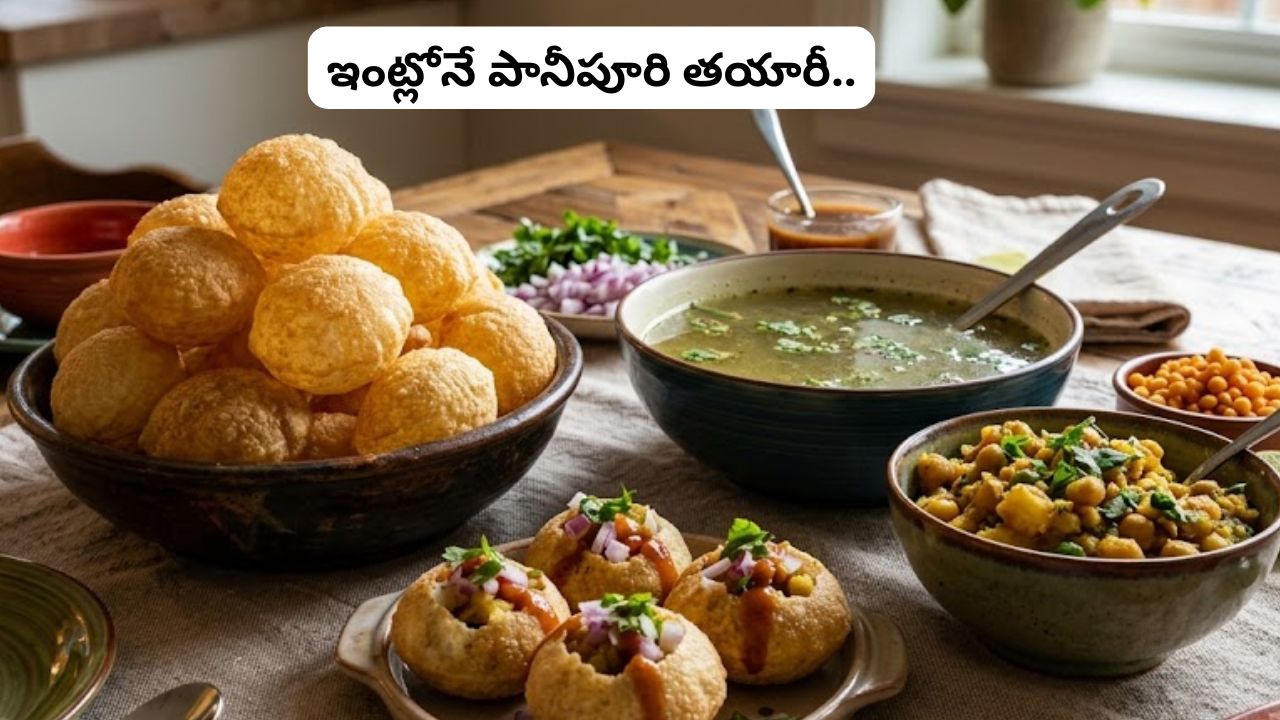 Homemade Pani Puri: పానీపూరి అంటే ఇష్టమా? బయట బండి దగ్గర ఉండే టేస్ట్.. ఇంట్లోనే సులువుగా ఇలా చేసుకోండి ఇలా.!