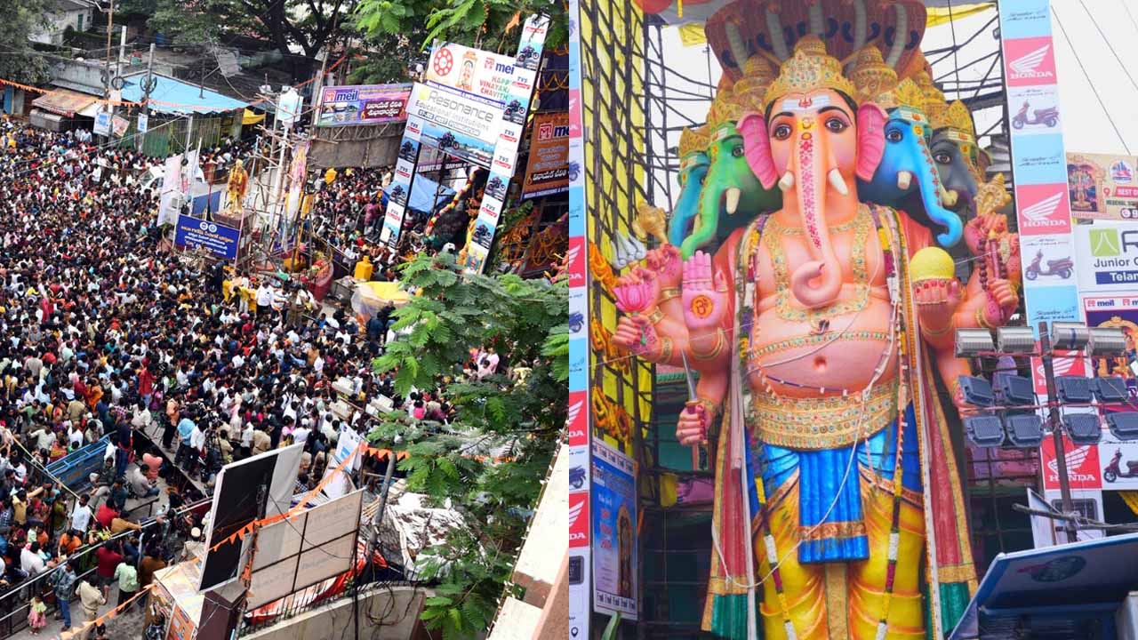 khairatabad ganesh darshan heavy crowds security