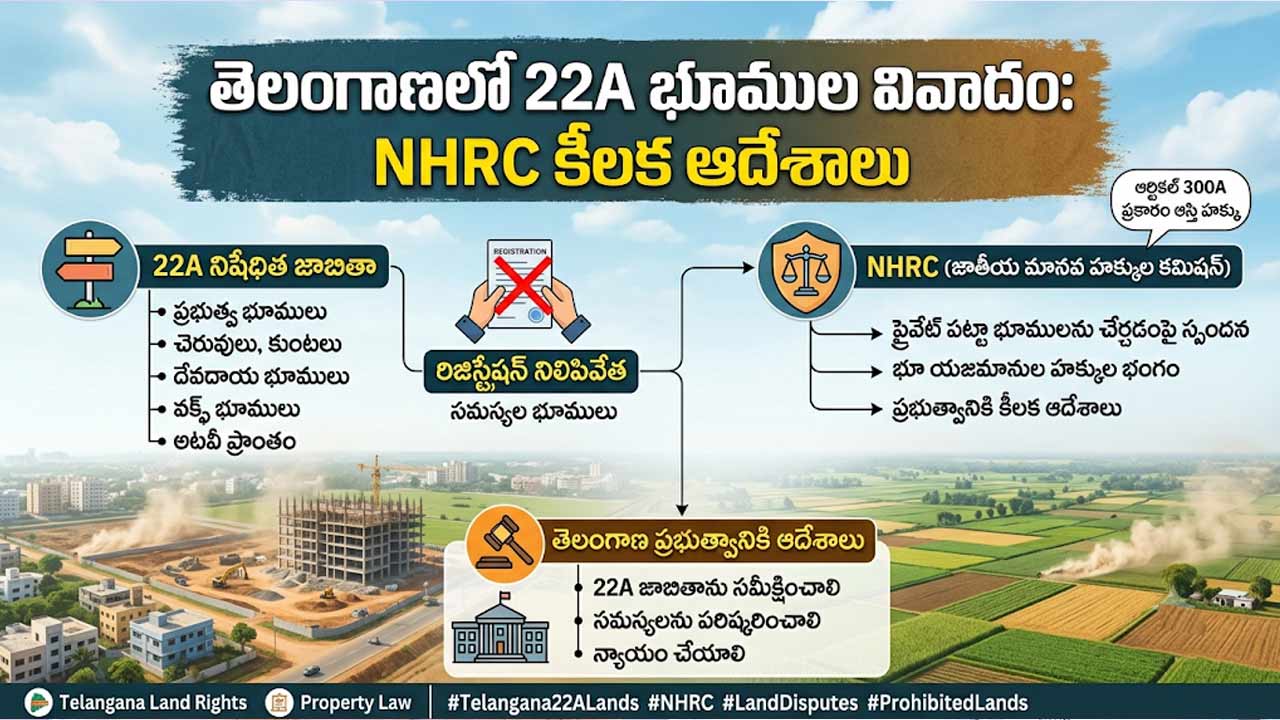 telangana 22a land list nhrc orders independent inquiry