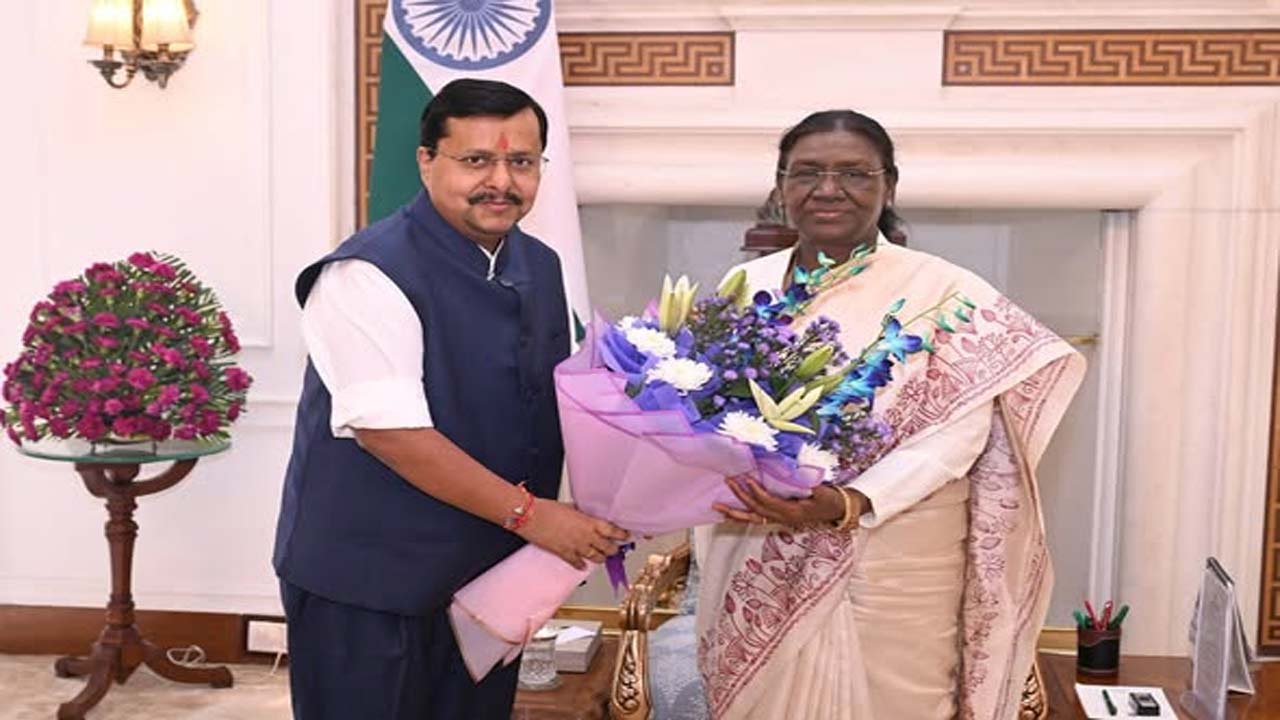 nitin nabin meets president droupadi murmu rashtrapati bhavan