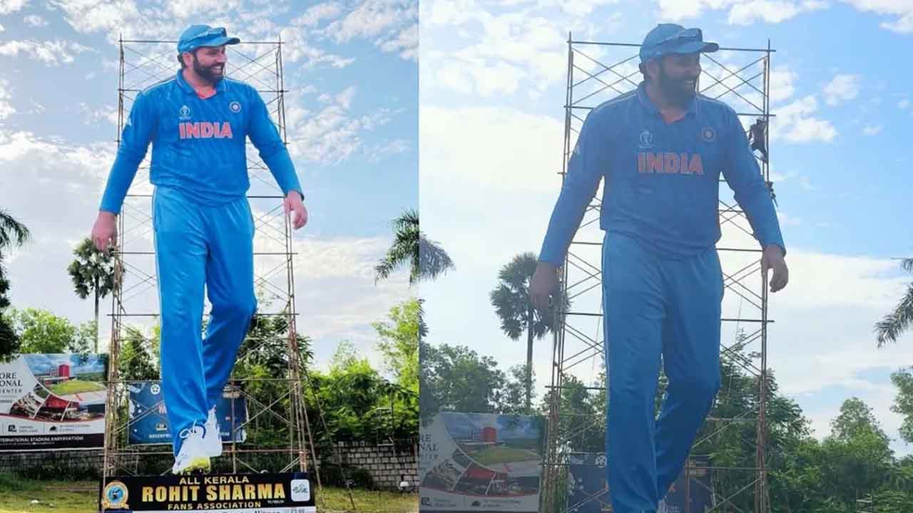 Rothit Sharma: రోహిత్ శర్మ కట్ అవుట్ చూసి కొన్ని కొన్ని నమ్మేయాల్సిందే డూడ్..