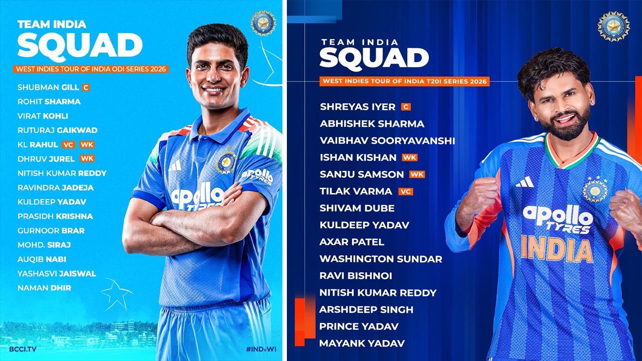 India Squads: పంత్‌కు షాక్.. నితీశ్‌కు బంపర్ ఆఫర్.. వెస్టిండీస్ సిరీస్‌కు జట్లు ప్రకటించిన బీసీసీఐ