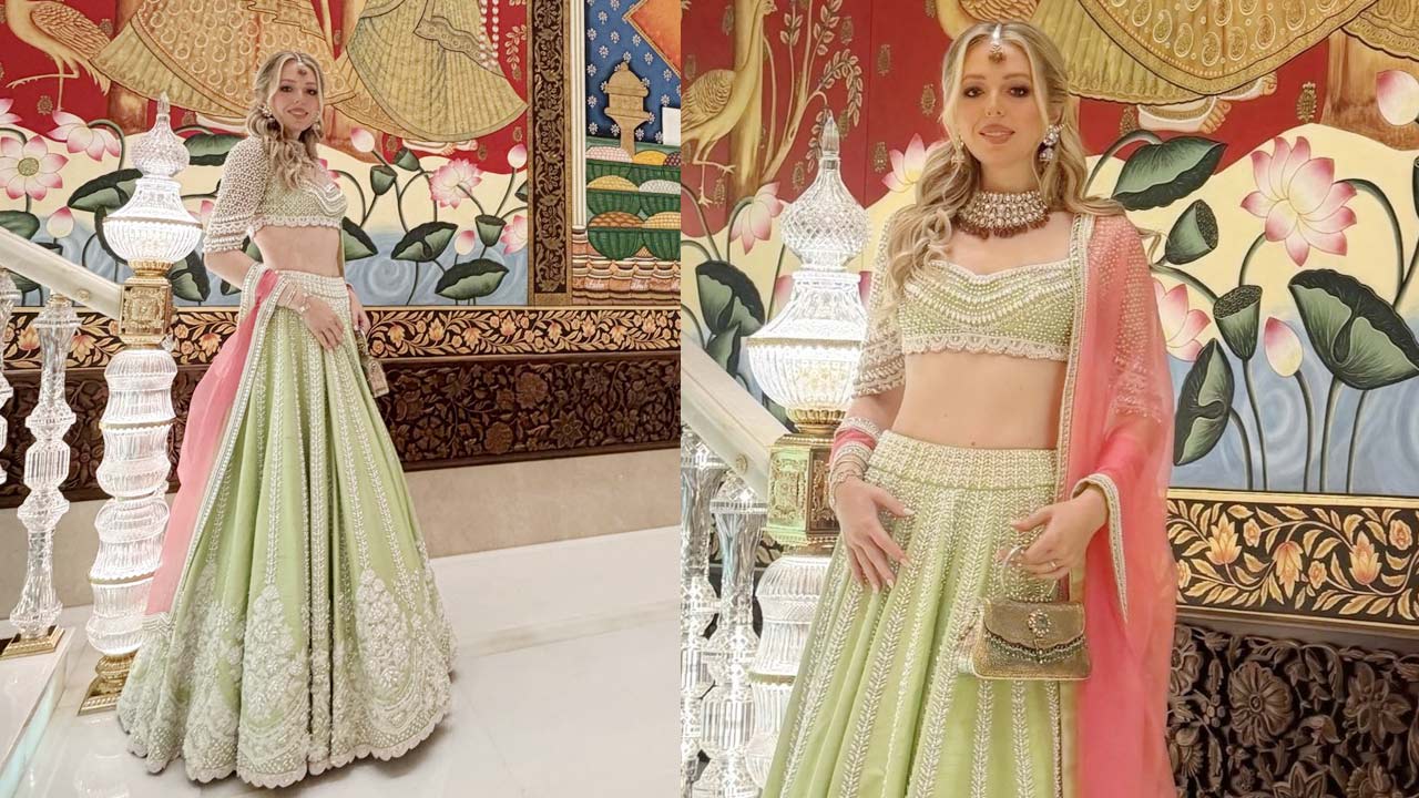 tiffany trump in desi look manish malhotra lehenga steals show