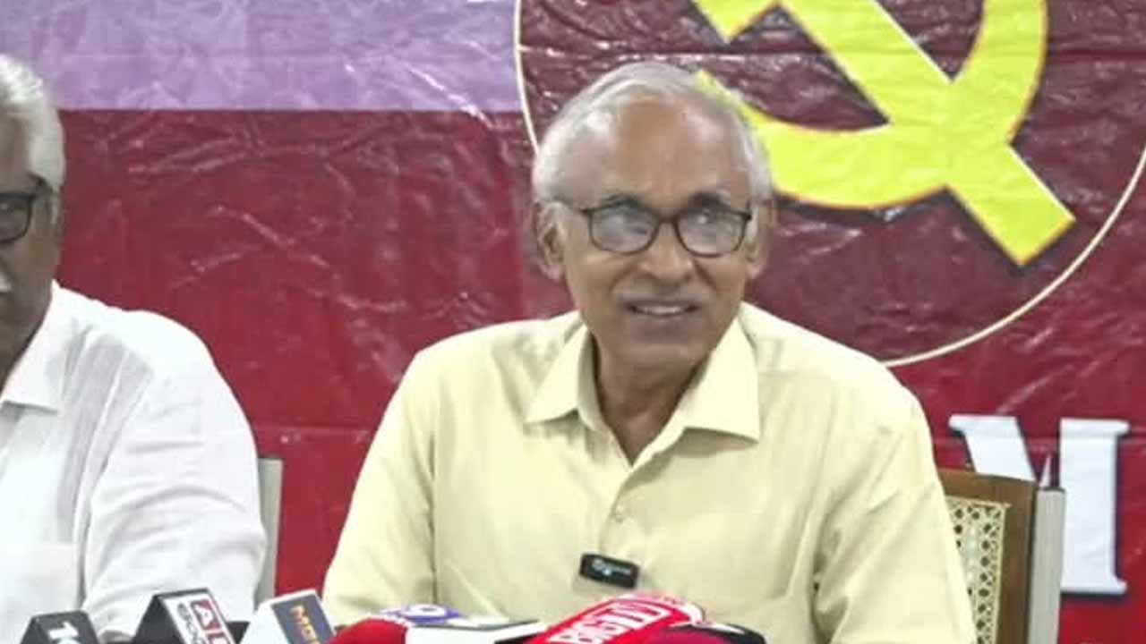 cpm local poll strategy bv raghavulu raises sir oil price issues