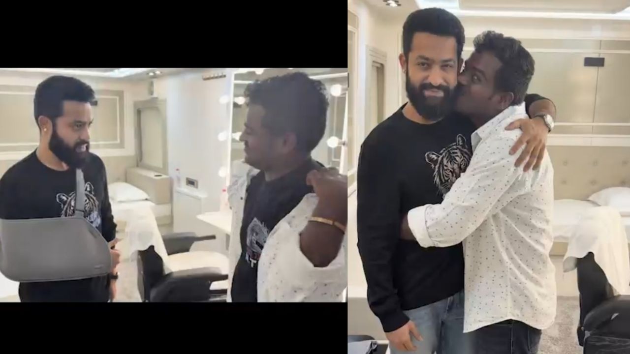 Jr NTR Fan: ఎన్టీఆర్ ను కలిసి ముద్దాడిన ఫ్యాన్