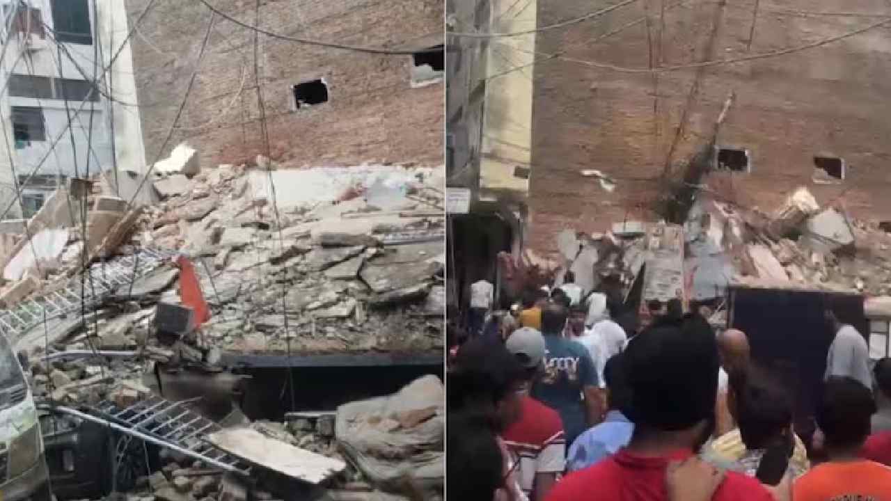 delhi building collapse satya niketan students trapped