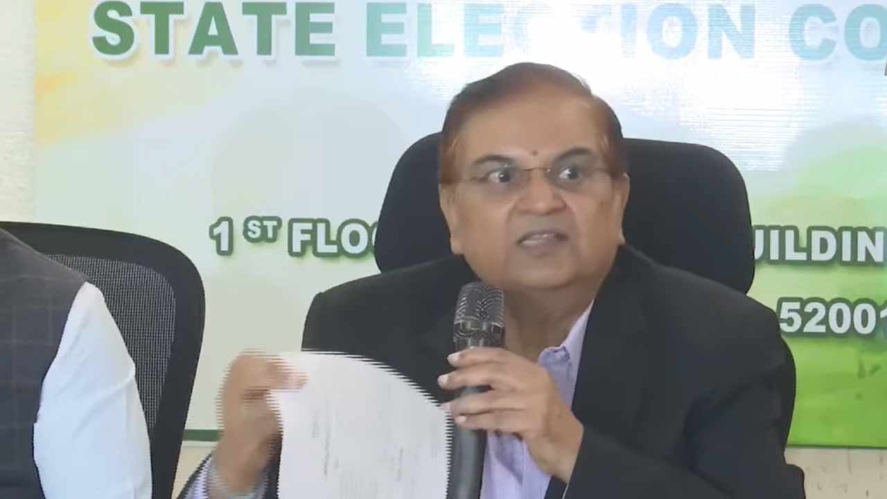 ap sec reviews election arrangements with cs and dgp in vijayawada