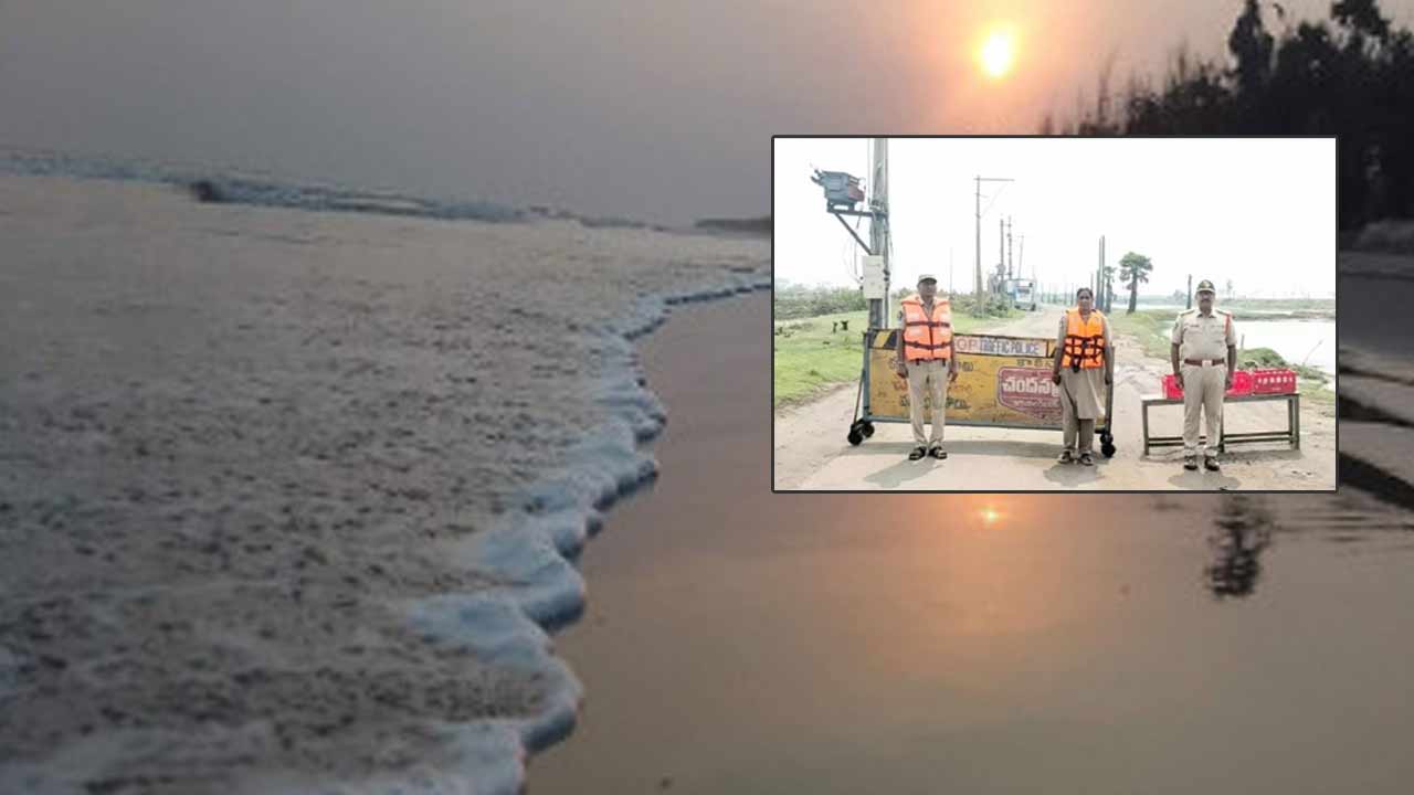 arnab cyclone alert marine police tighten security at antarvedi beach
