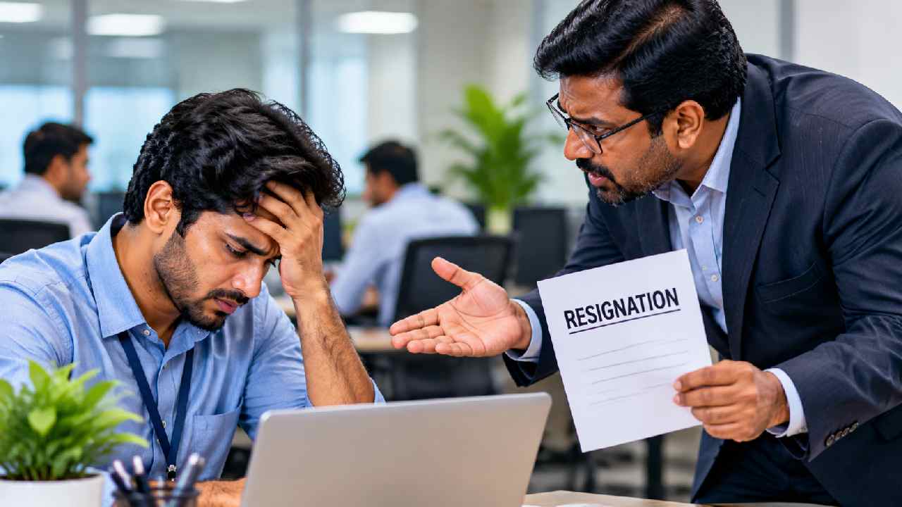 bengaluru employee resignation high salary copy