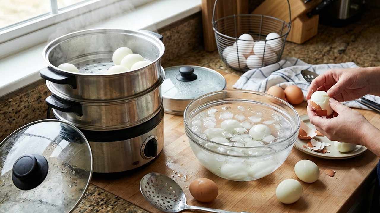 Easy Egg Peeling Tips: ఉడికించిన గుడ్లను సులభంగా ఒలిచే సింపుల్ పద్ధతి.. ఈ చిన్న పొరపాట్లు చేయకండి!