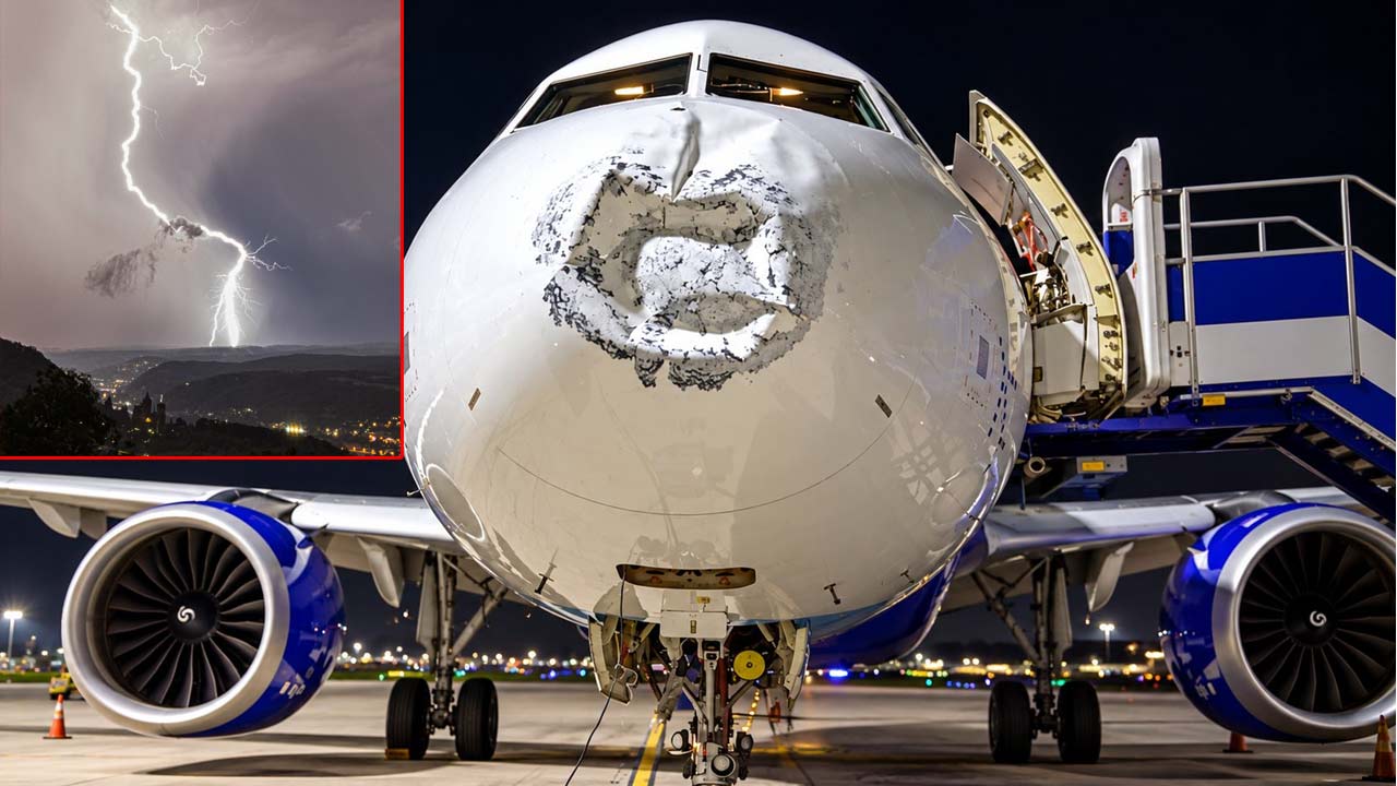 indigo flight struck by lightning at 17000 feet 104 passengers safe