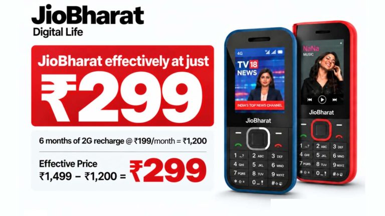 JioBharat 4G Phone: రూ.299కే JioBharat 4G ఫోన్?.. జియో 10వ యానివర్సరీ ఆఫర్ ఇదే!
