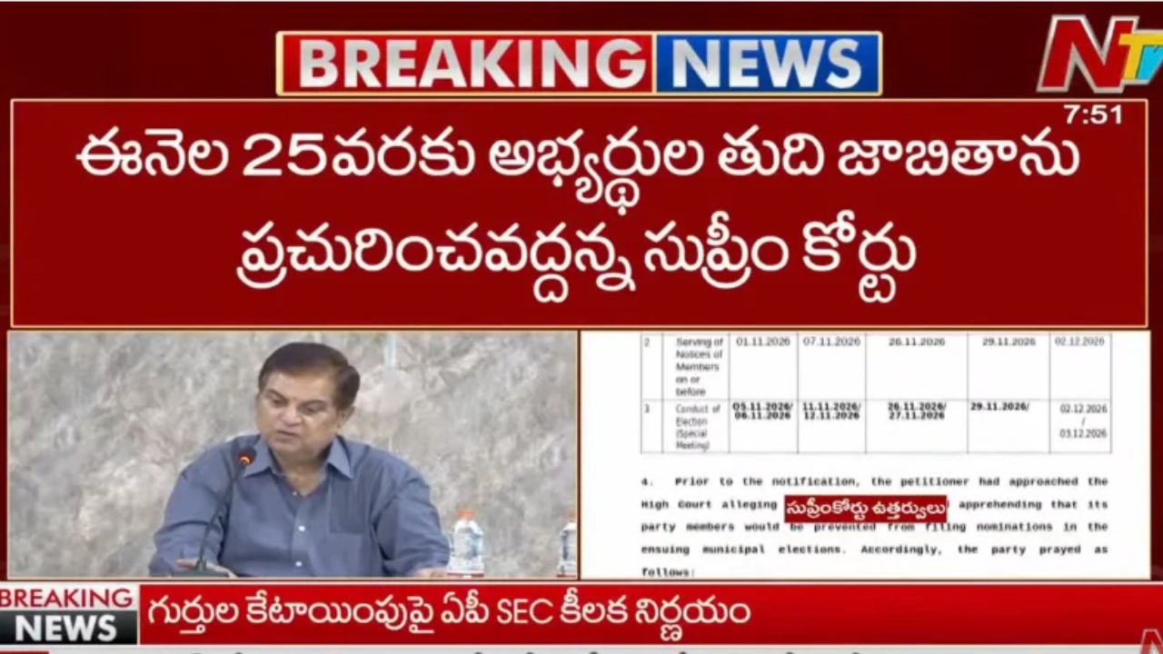 AP Local Elections: సుప్రీం ఆదేశాలతో ఏపీ ఎన్నికల సంఘం కీలక నిర్ణయం.. అభ్యర్థుల తుది జాబితాకు బ్రేక్!