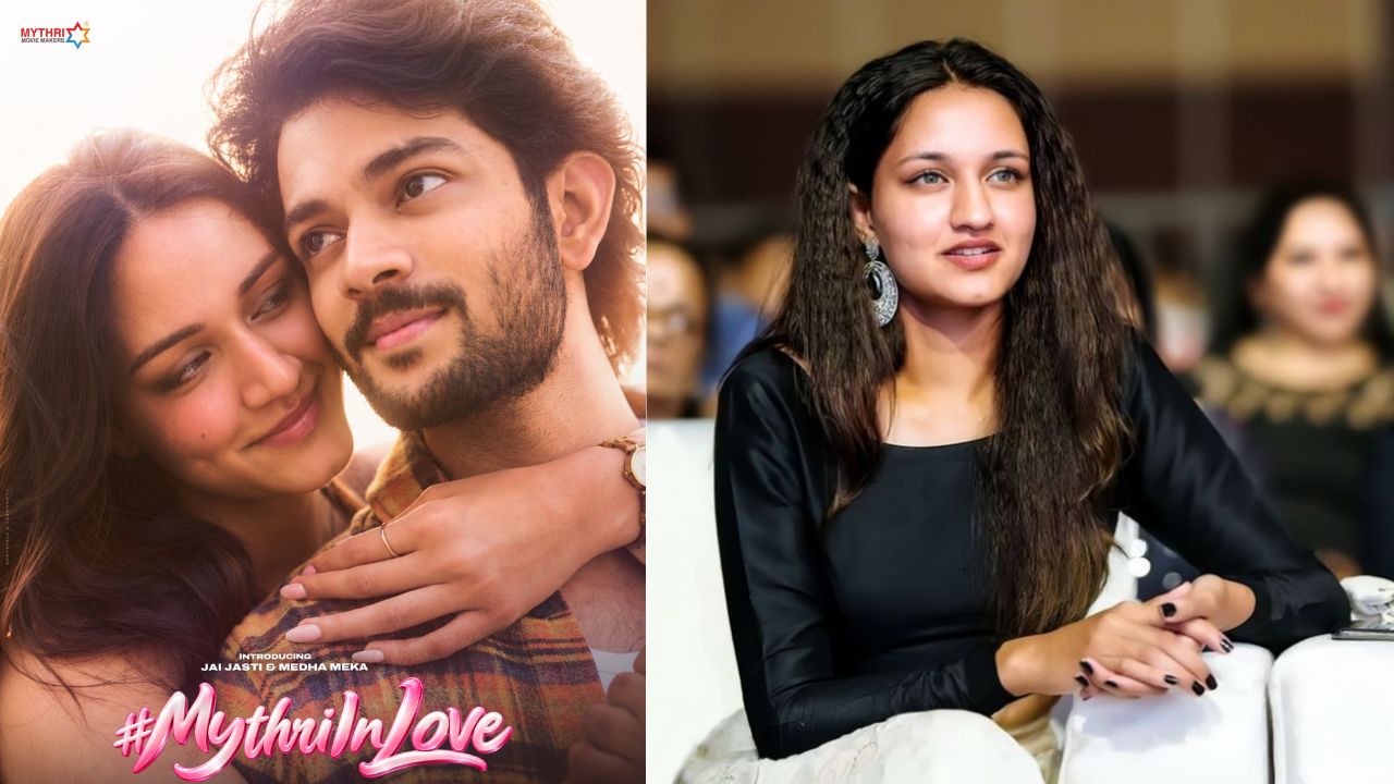 medha meka tollywood debut romantic poster with jai jasti out