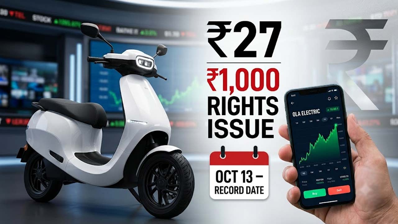 ola electric rights issue at rs 27 record date issue dates and full details