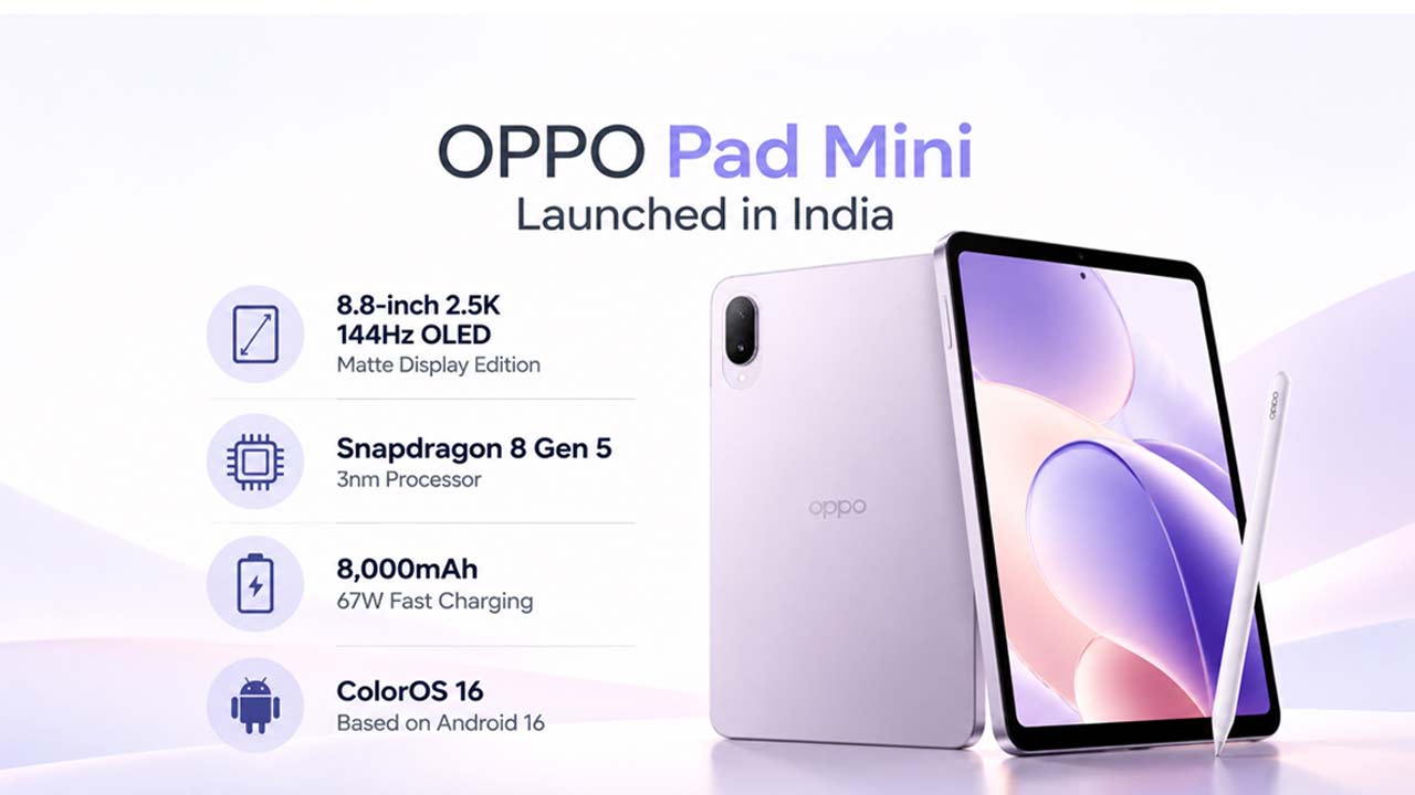 oppo pad mini launched in india price 144hz display 8000mah battery