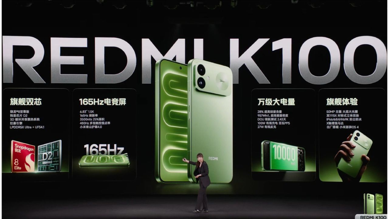 redmi k100 launched with 10000mah battery 165hz oled display ip66ip68ip69ip69k ratings and snapdragon 8 elite