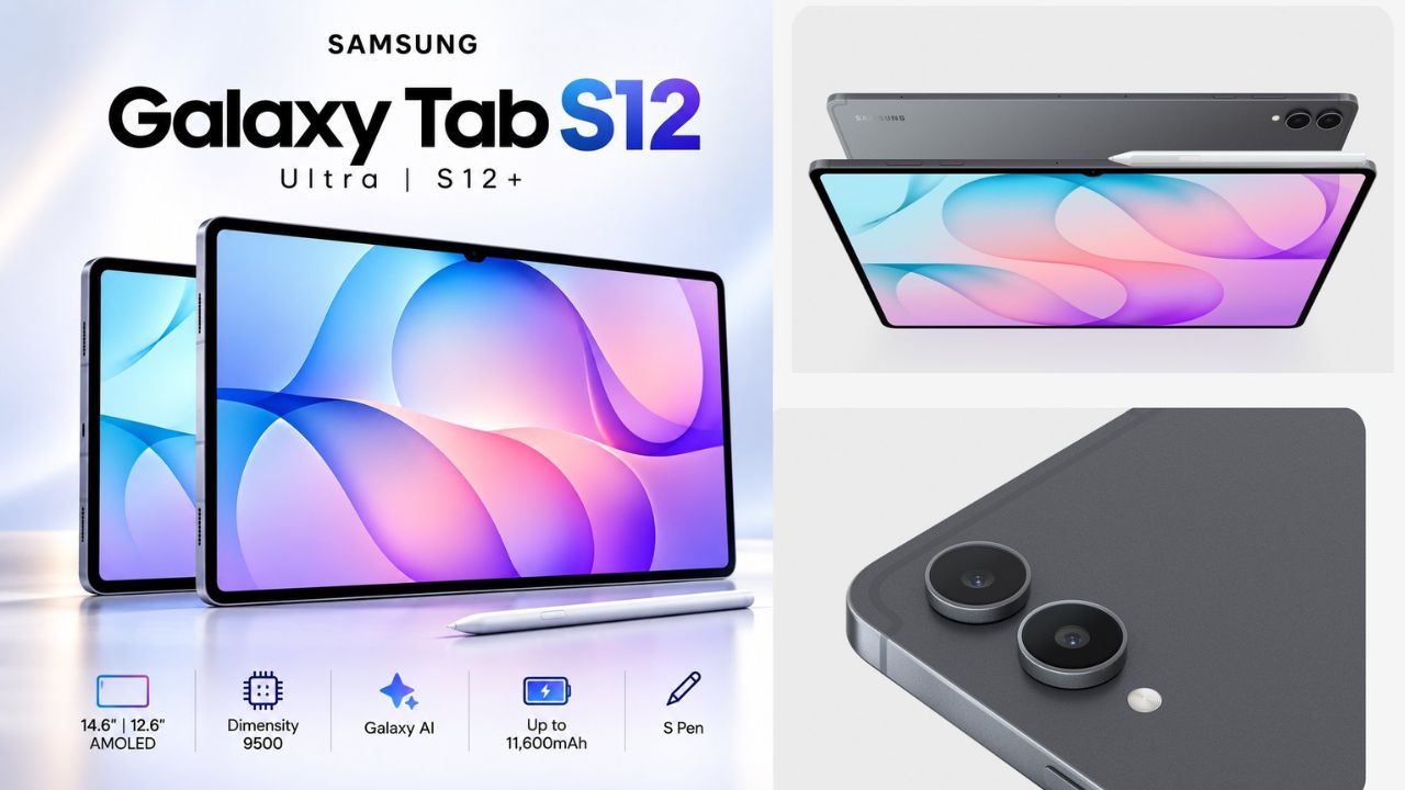 1,600 నిట్స్ డిస్‌ప్లే, 3nm చిప్‌సెట్, Galaxy AI ఫీచర్లతో Samsung Galaxy Tab S12 సిరీస్‌ లాంచ్..!
