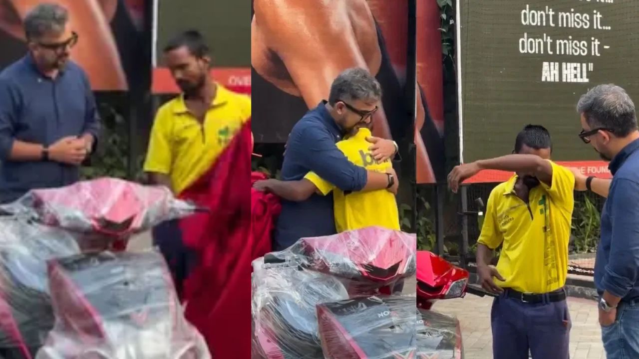 blinkit delivery boy sujeet gets surprise scooter gift in viral video