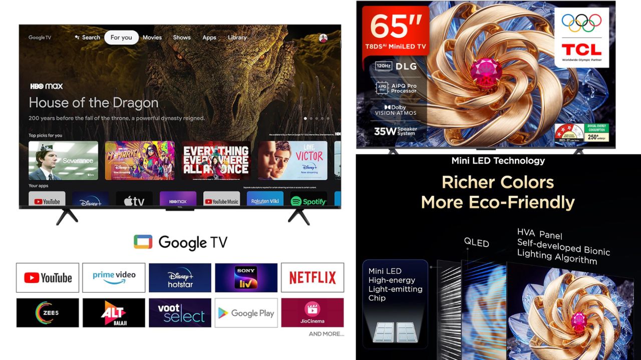 tcl 65 inch 4k qd mini led google tv gets massive rs 61000 discount