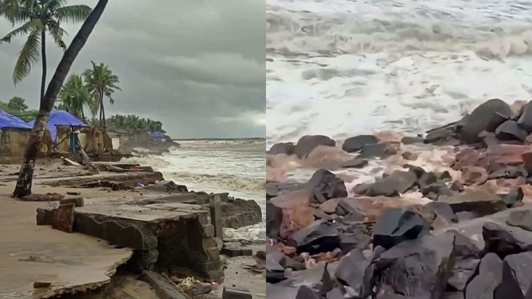 Cyclone Arnab: ఉప్పాడ తీరంలో రాకాసి అలల బీభత్సం.. 30 ఇళ్లు నేలమట్టం, కాకినాడ బీచ్‌ రోడ్డు ధ్వంసం!