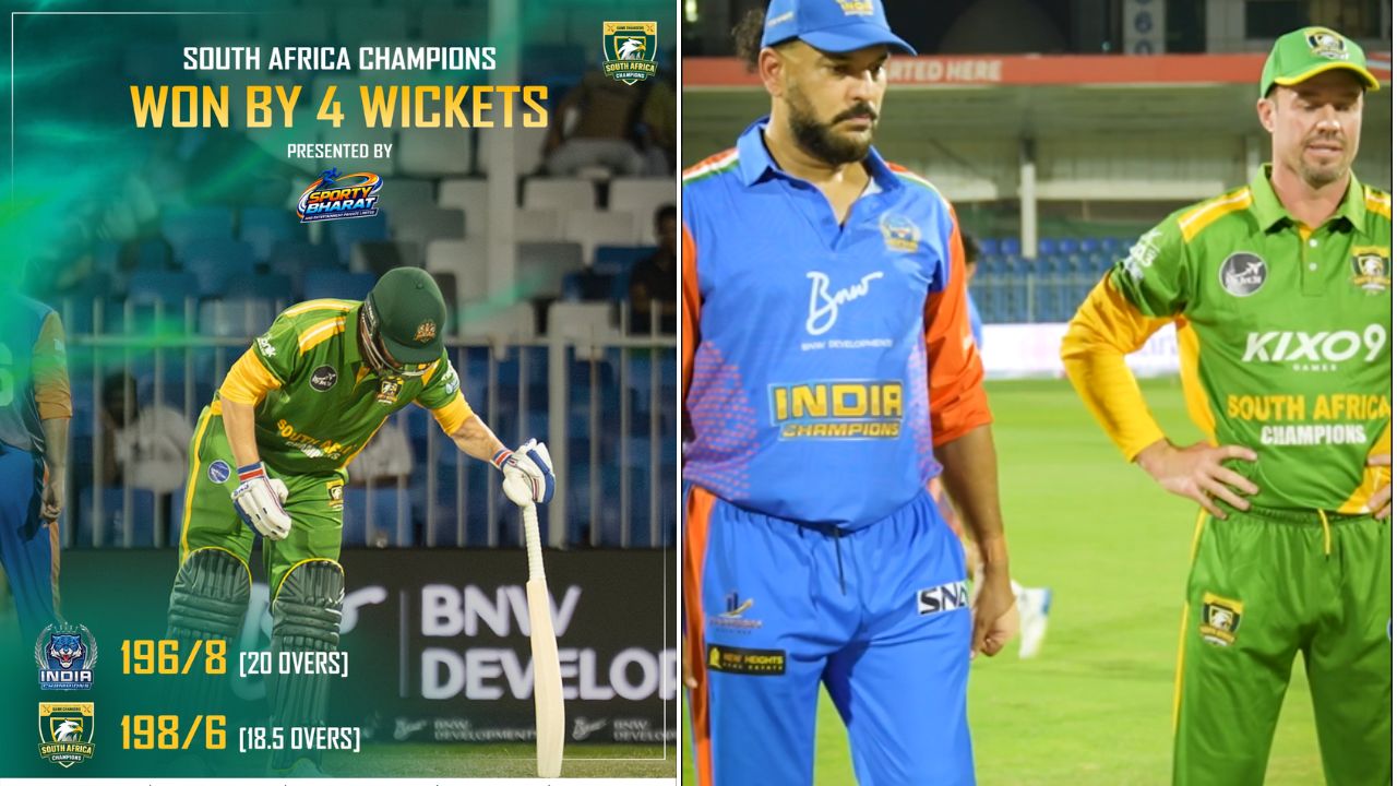 wcl 2026 india champions vs south africa champions match south africa win by 4 wickets
