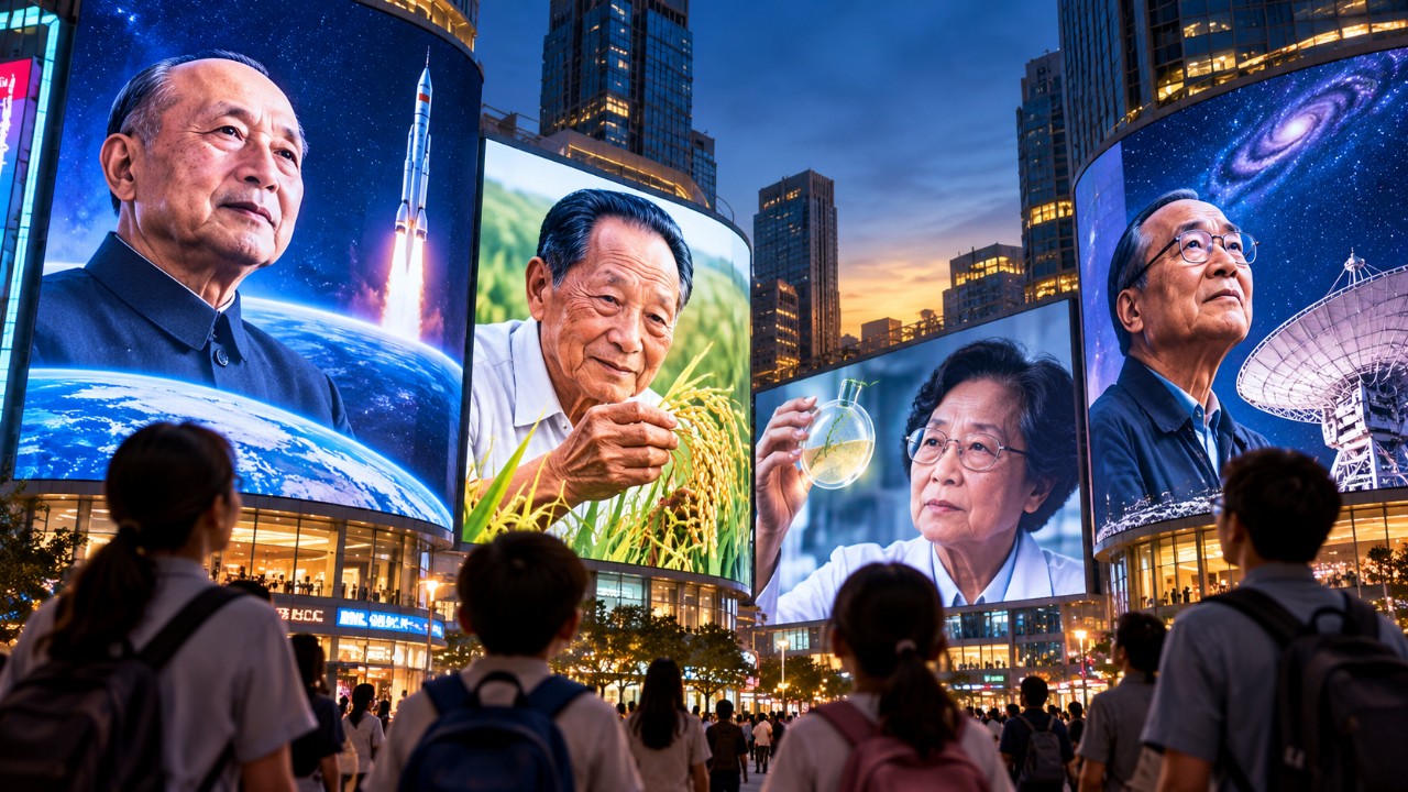 china puts scientists on billboards instead of celebrities