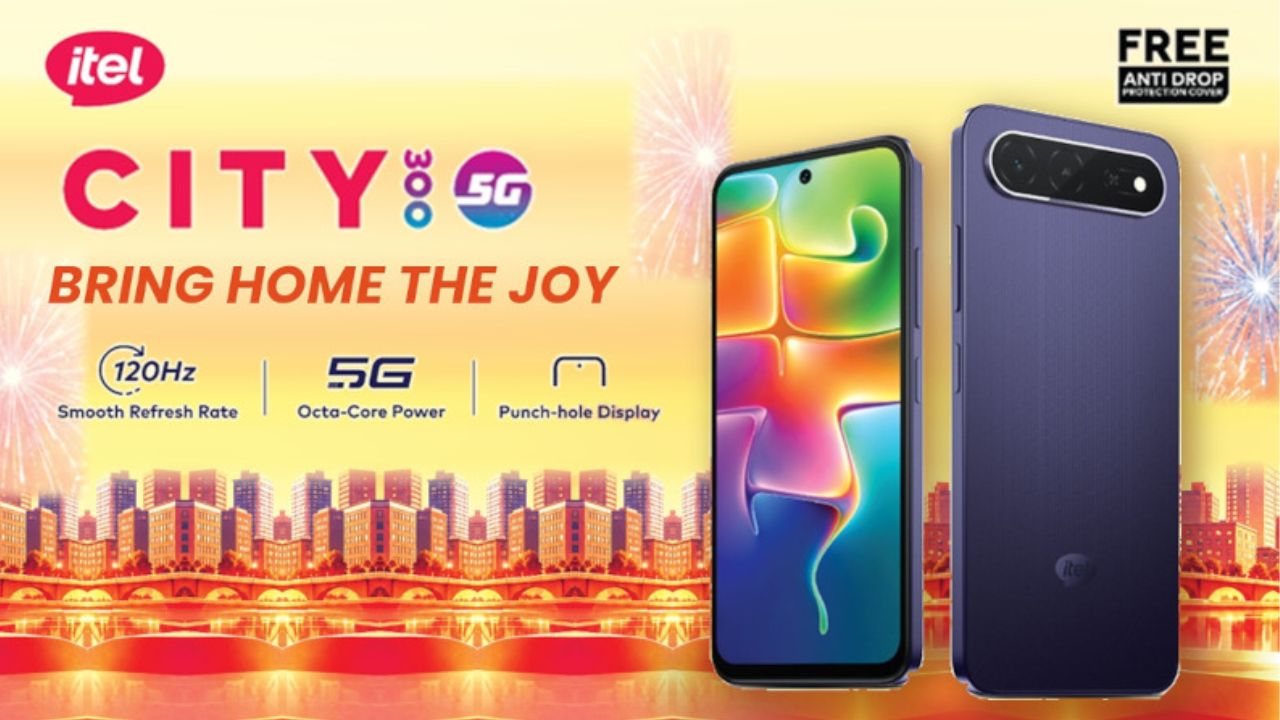 itel city 300 5g launched at rs 14999 with 120hz display and 5000mah battery