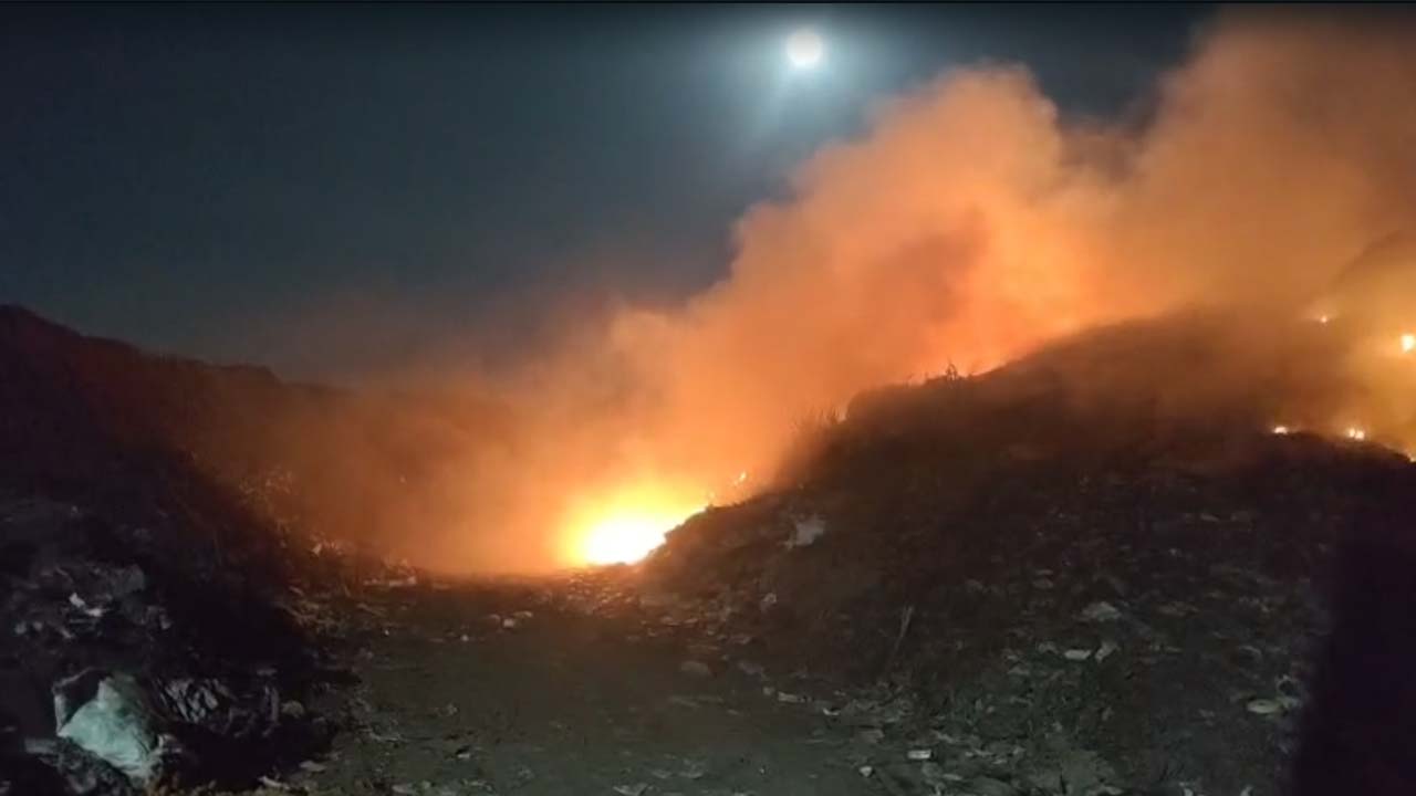 karimnagar dumping yard fire pollution