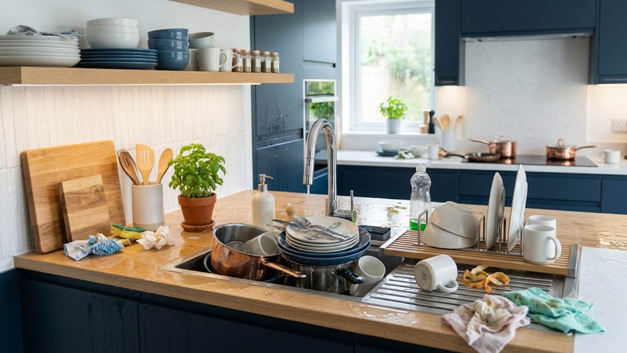 Small Kitchen Ideas: వంటగది కౌంటర్ ఎప్పుడూ తడిగా, చిందరవందరగా ఉంటుందా? ఈ చిన్న ప్లానింగ్ చేసుకోండి!