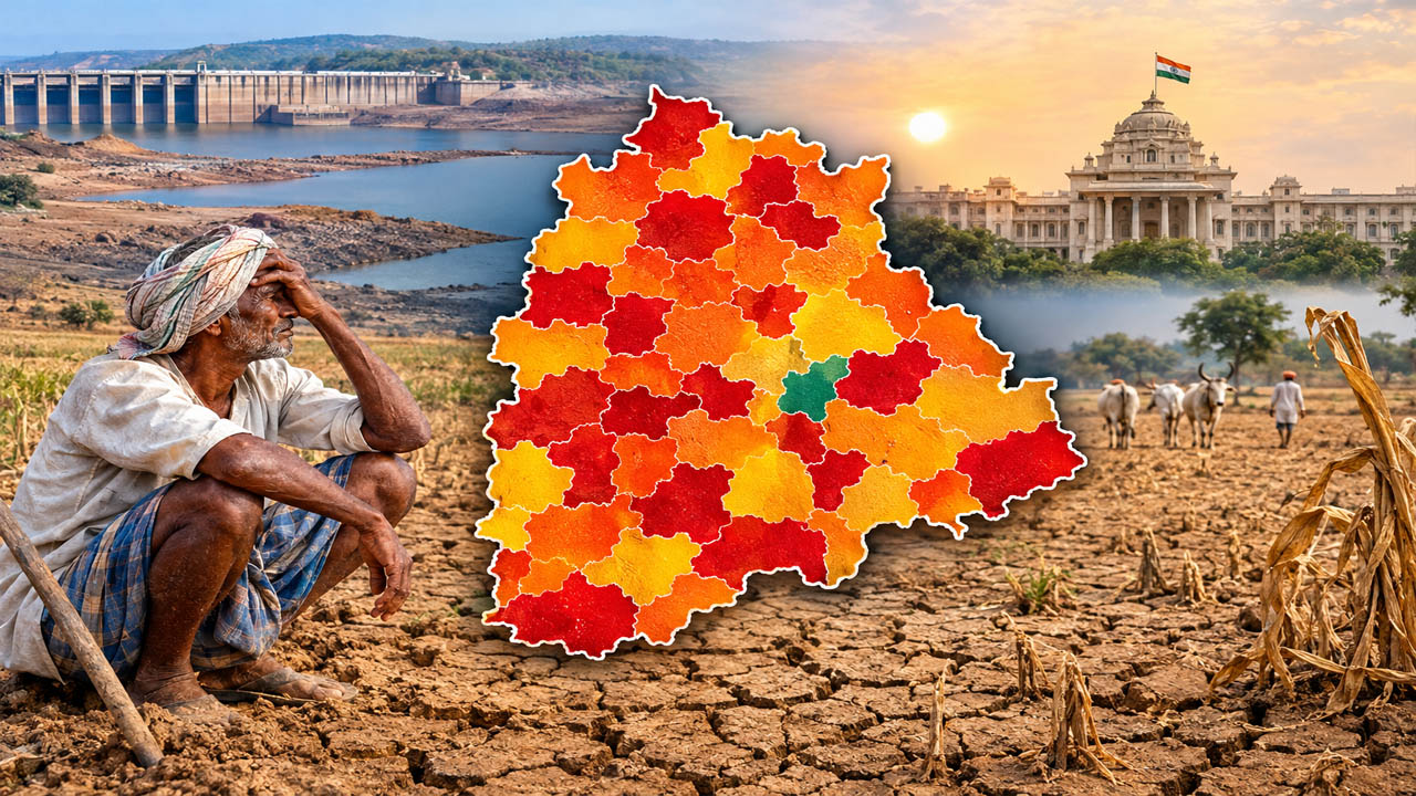 telangana declares 365 drought affected mandals kharif 2026
