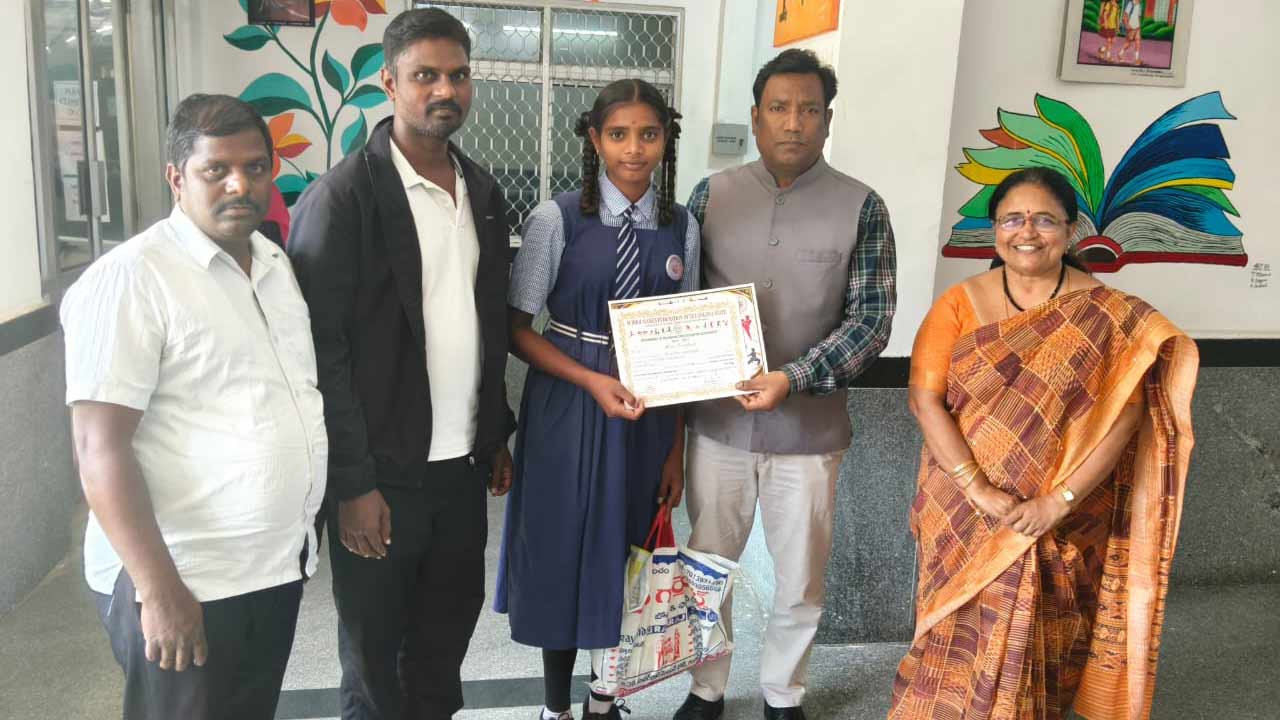 nedunuru model school student vaishnavi selected for national wushu championship