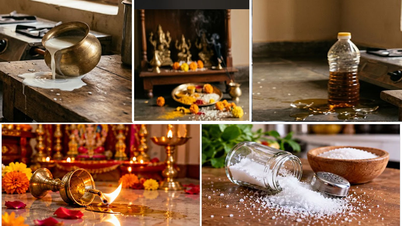 Vastu Tips: దీపం, ఉప్పు, పాలు చేతిలో నుంచి జారి కింద పడితే అశుభమా? వాస్తు శాస్త్రం ఏం చెబుతోంది?